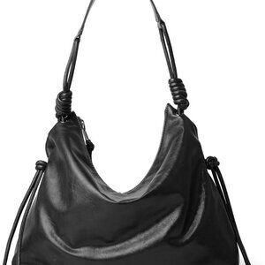 Soft Hobo Bag for Women Large Capacity Travel Designer Shoulder Purse with Knott